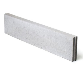 Borduur en beton 6/20cm gris